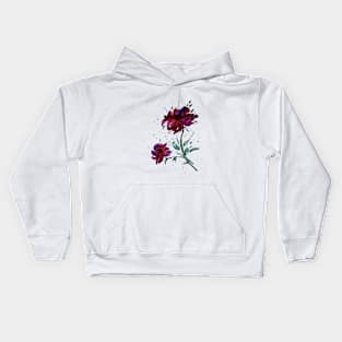 Molten Flowers Watercolor Kids Hoodie